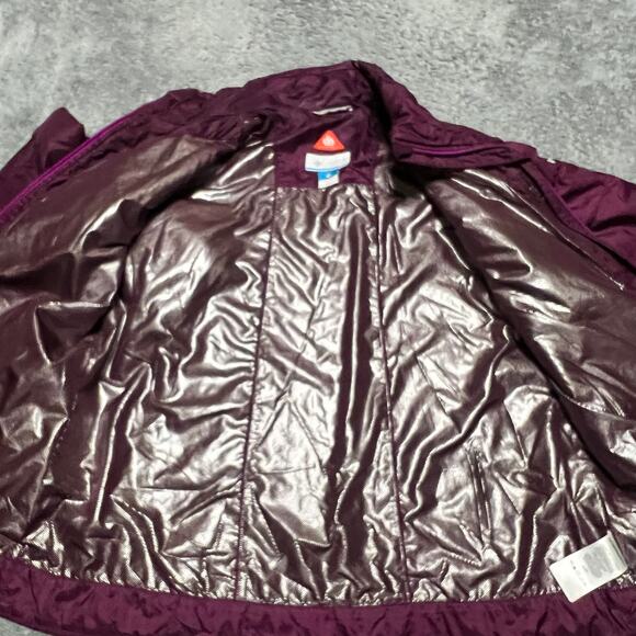 Columbia Coat Womens 1X Omni Heat Puffer Jacket Quilted Maroon *** - Picture 7 of 9